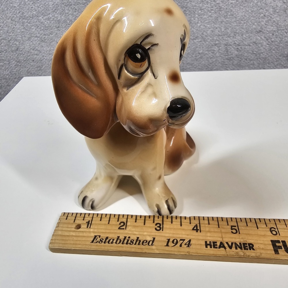 Basset Hound Dog VTG Sad Eyes Sitting Statue Figurine Japan Retro Adorable 5.5" - Picture 13 of 14